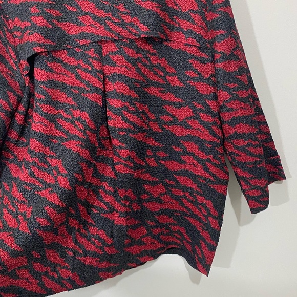 Chico’s Traveler Collection Crinkle Textured Animal Print Jacket Blazer Size L - Picture 5 of 12